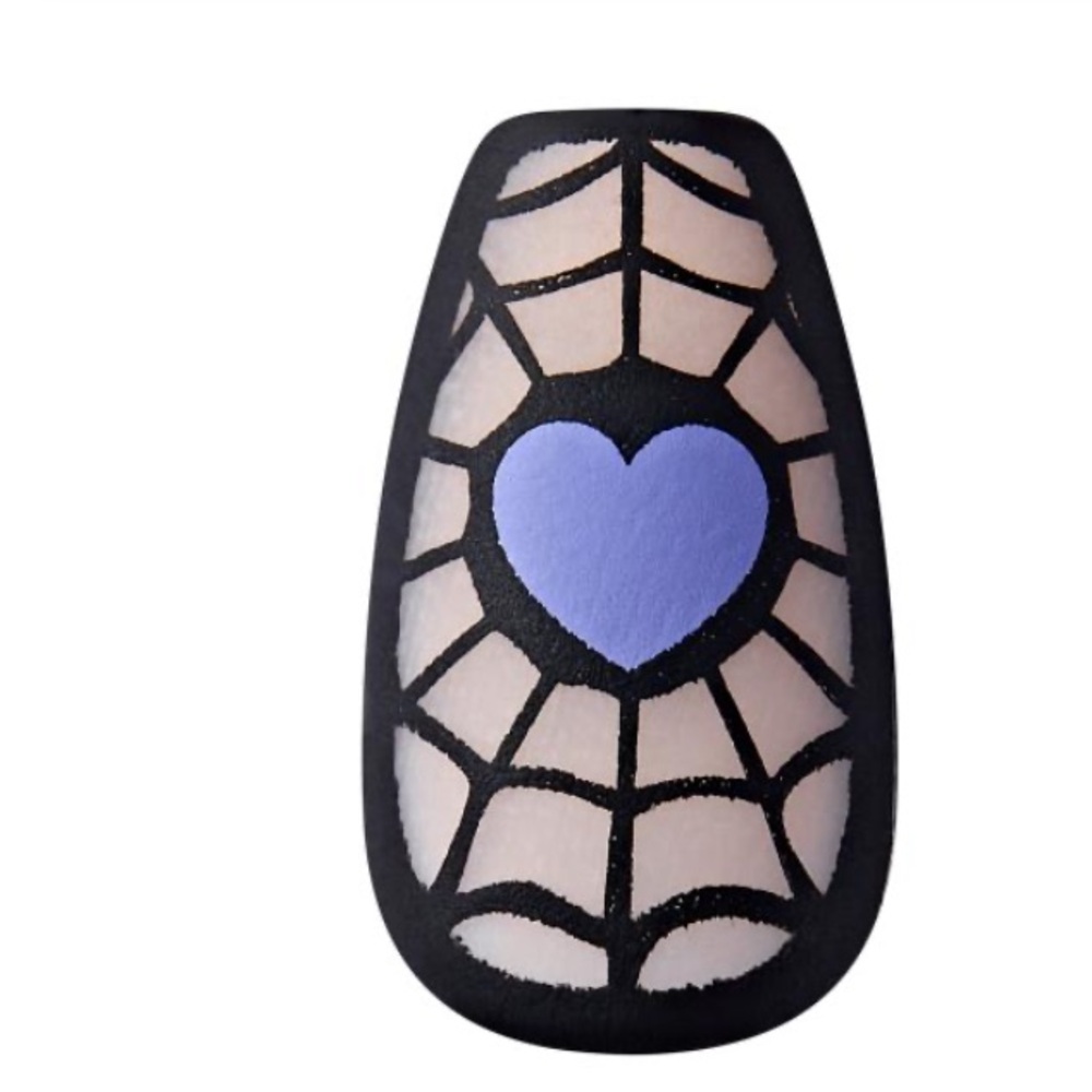 KISS imPRESS Spooky Cartoon Press Nails Purple Black White 26534 Party Startled - Picture 5 of 6